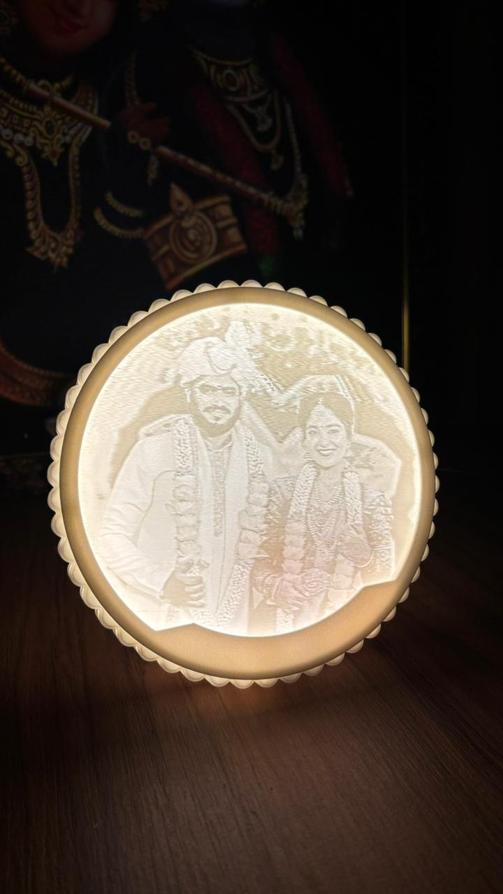 GlowFrame-Personalized 3D Printed Light Single Photo Frame - Image 3